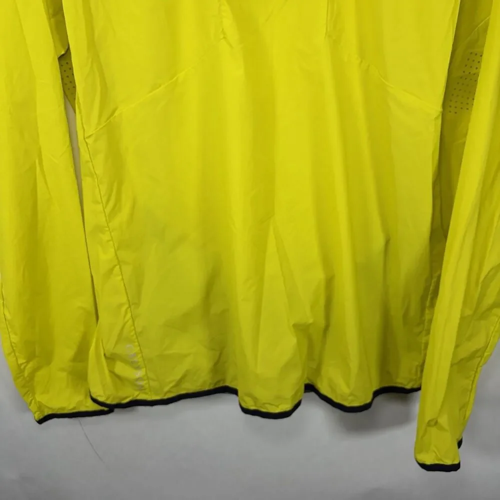 Greyson Newago Pac Lite Hooded Jacket Mens Large Yellow 1/4 Zip Packable Golf